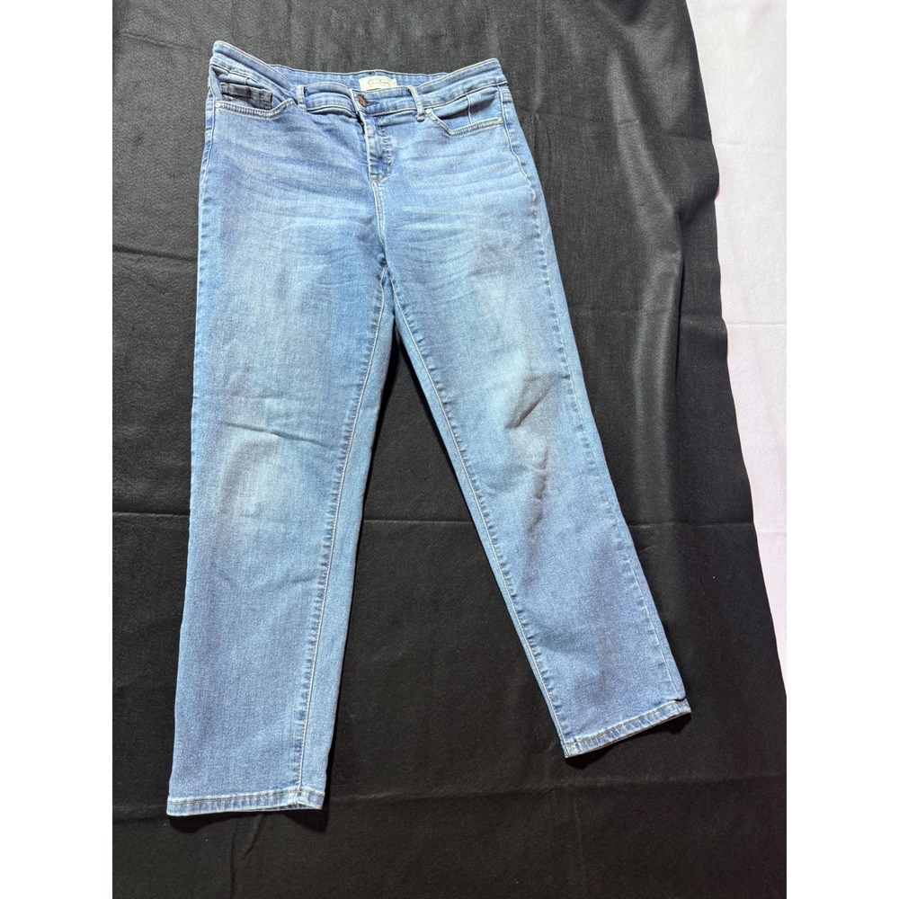 Jessica Simpson Boyfriend Jeans Light Wash Denim Straight Leg Size 10/30 Womens
